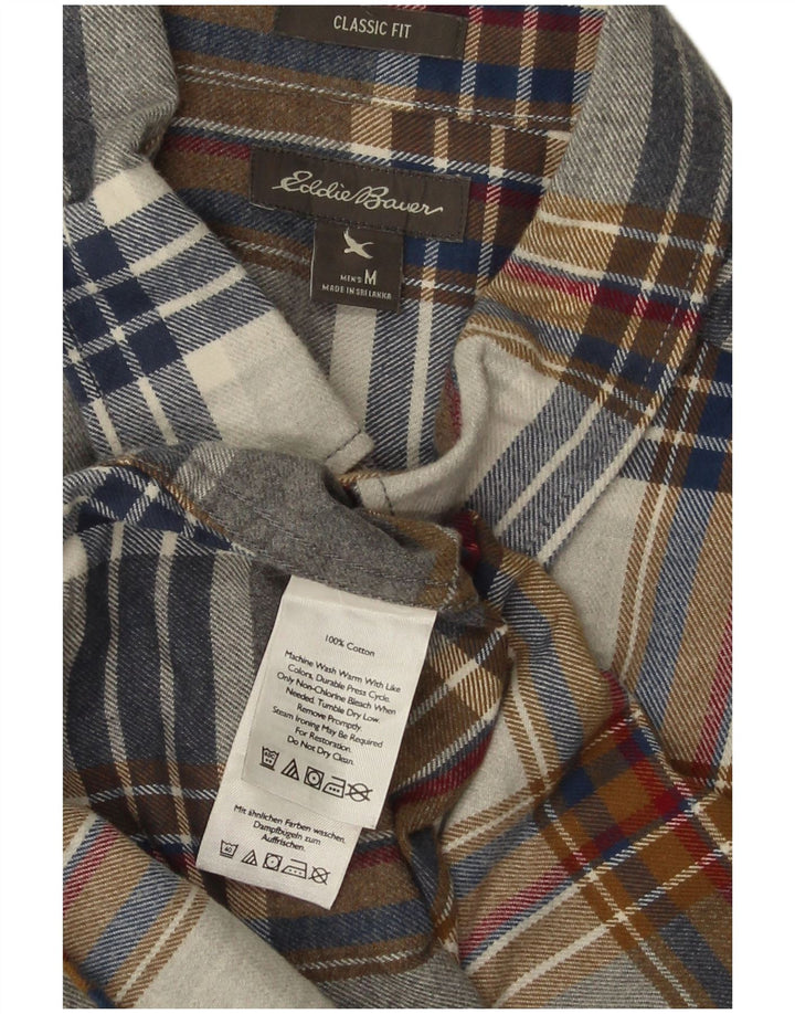 EDDIE BAUER Męska koszula flanelowa o klasycznym kroju, w średnią wielobarwną kratkę