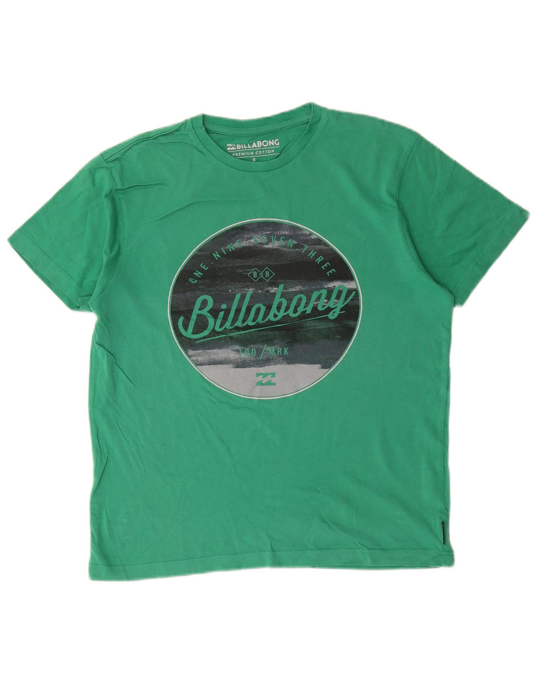 Męski T-shirt z grafiką Billabong, mały, zielony, bawełniany