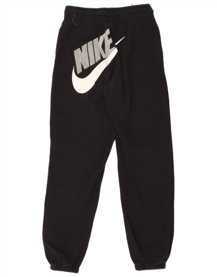 NIKE Mens Graphic Tracksuit Trousers Joggers Small  Black Cotton