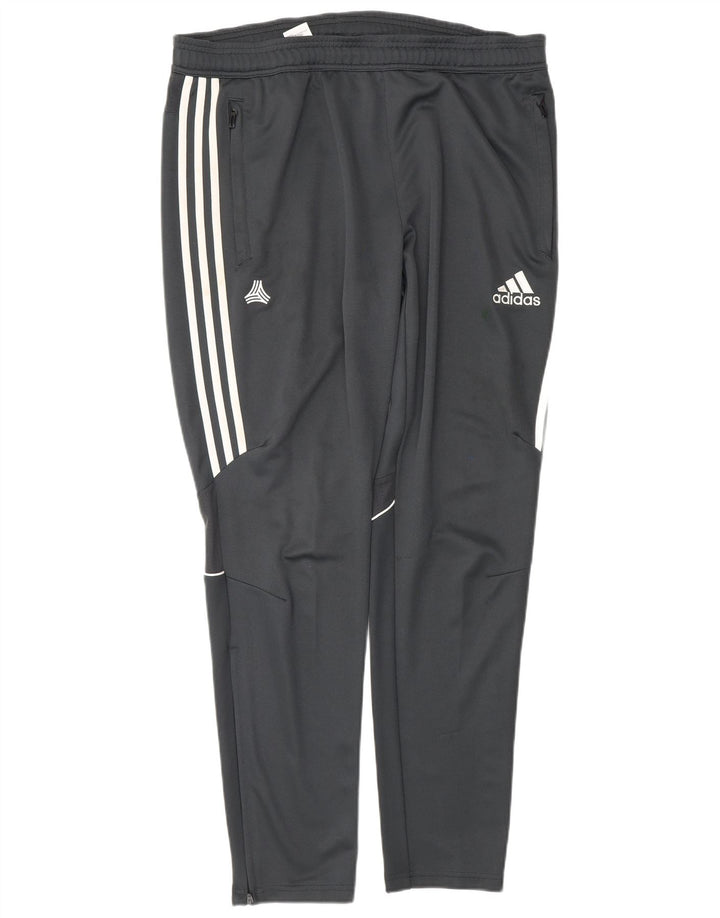 Męskie spodnie dresowe Adidas Climacool, duże, szare, z poliestru