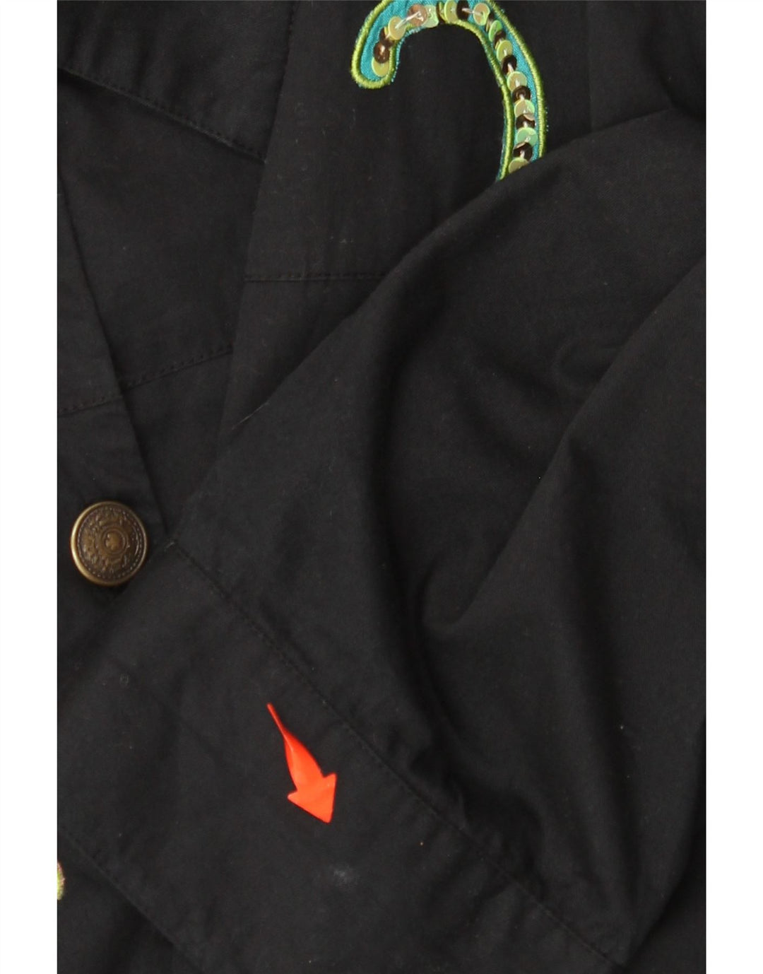 INDIGO MOON Damska kurtka bomberka oversize UK 22 3XL Czarny motyl