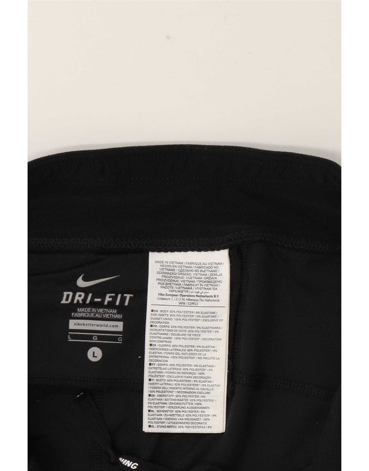 Damskie legginsy Nike Dri Fit UK 14, duże, granatowe, poliestrowe