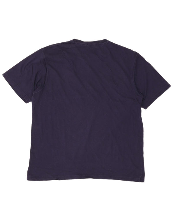 Męska koszulka z grafiką Fila Top 2XL, granatowa, bawełniana
