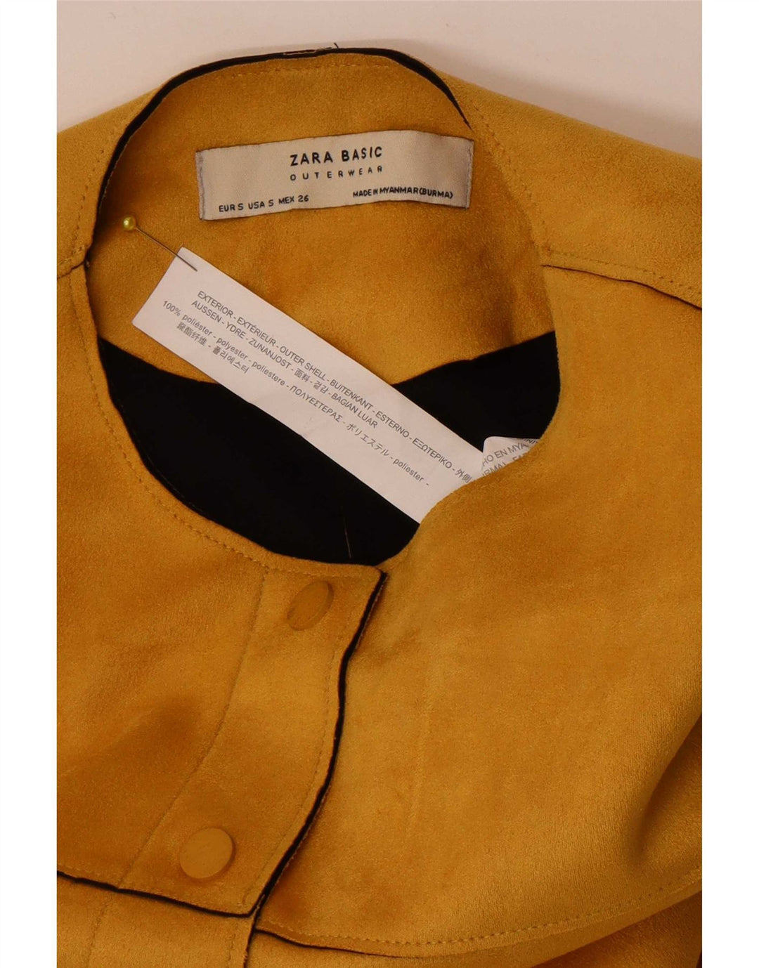 Bolerko damskie Zara UK 10, małe, żółte, poliestrowe