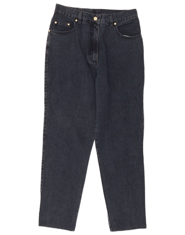 DUK Damskie jeansy z wysokim stanem IT 50 XL W32 L28 Granatowa bawełna
