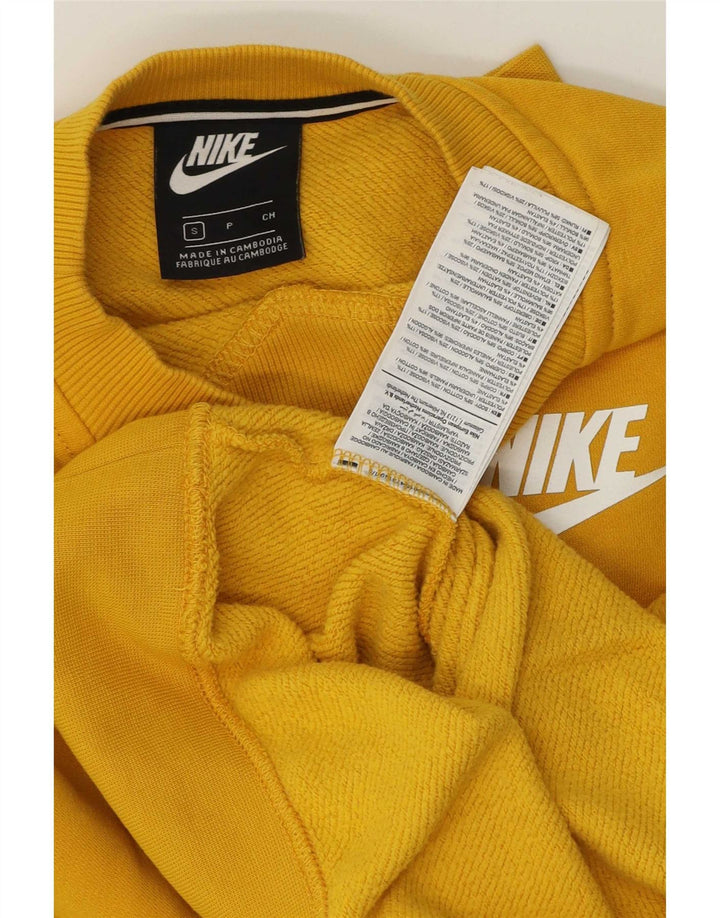 Damski sweter oversize Nike UK 10, mały, żółty, bawełniany