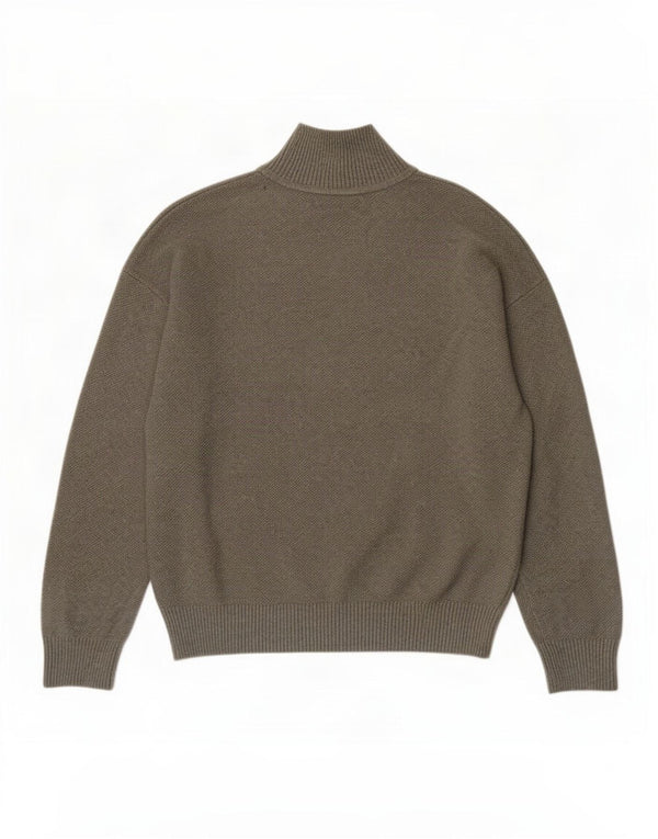 Marks & Spencer Damski sweter z golfem, UK 10, mały khaki