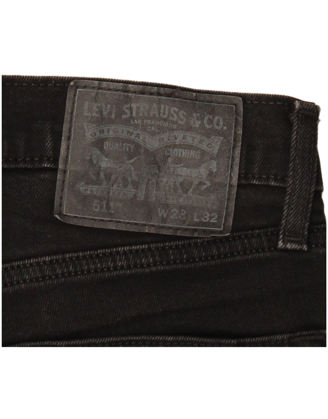 Damskie jeansy Levi's 511 Slim W28 L32 Czarna bawełna