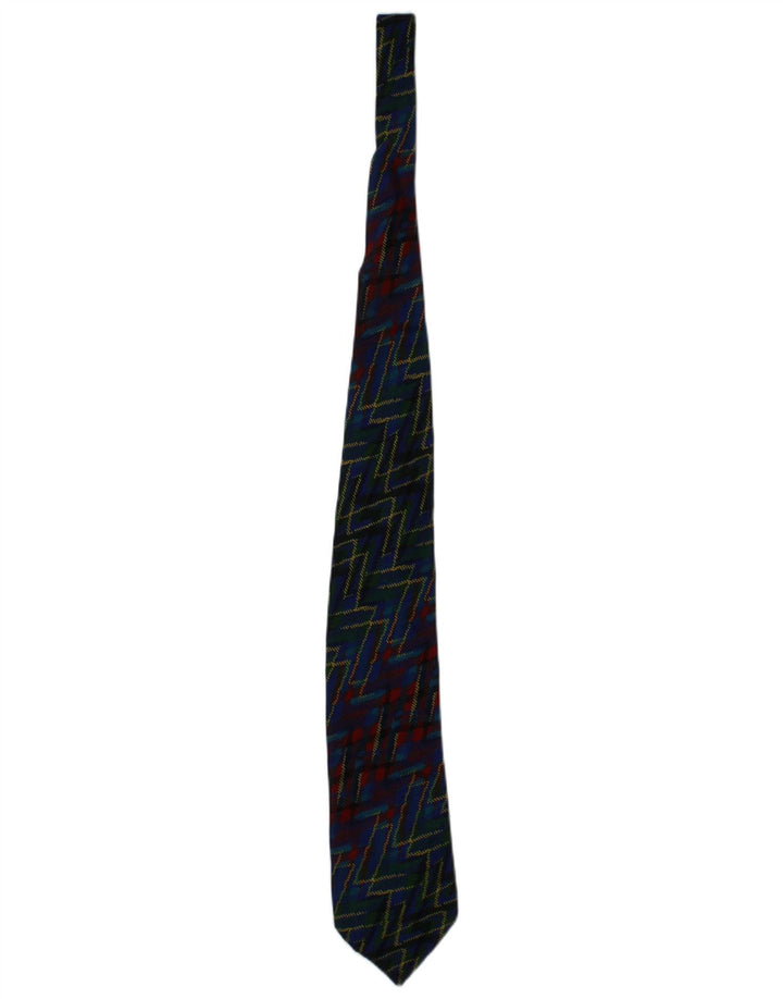 Krawat męski Missoni w jednym rozmiarze, granatowy, geometryczny, jedwabny