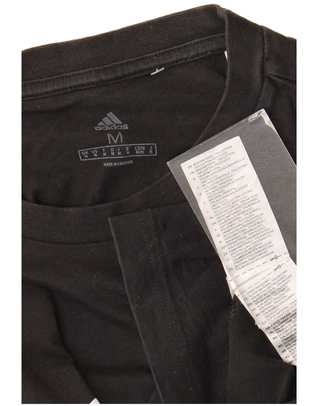 Męska koszulka z grafiką Adidas, średnia, czarna bawełna