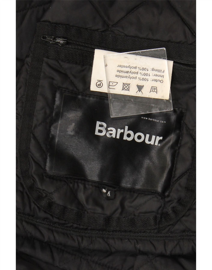 BARBOUR Mens Quilted Jacket UK 38 Medium Black Polyester