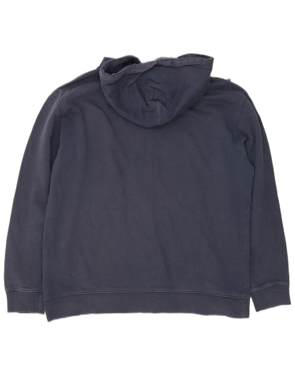 Lee Mens Zip Hoodie Sweater Large Navy Blue Cotton