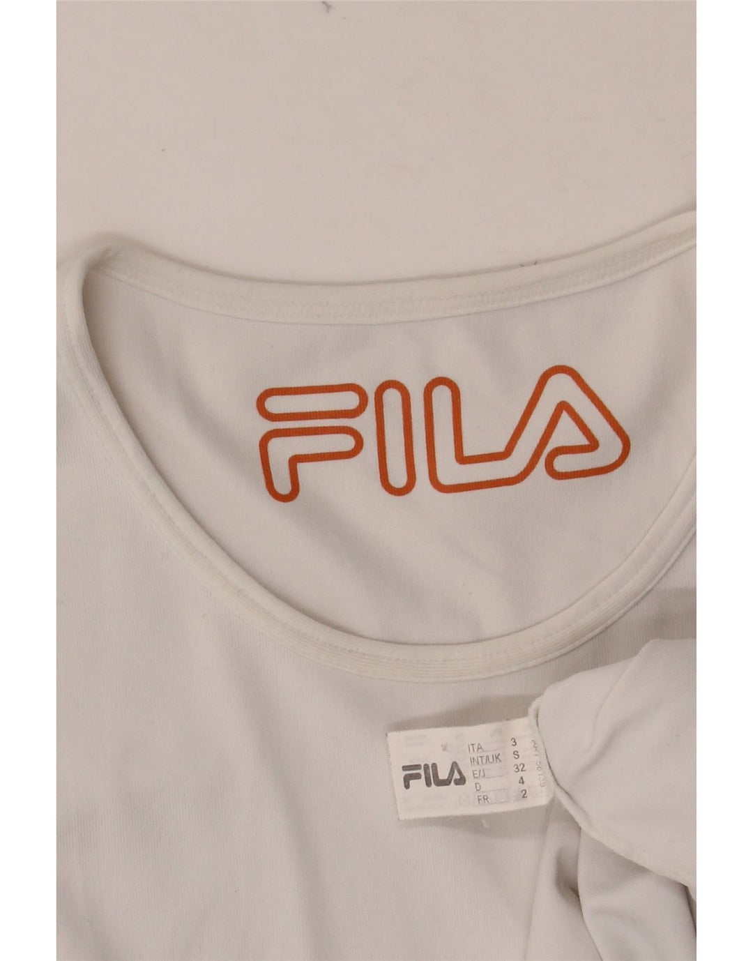 T-shirt damski FILA Top UK 10 Small, biała wiskoza