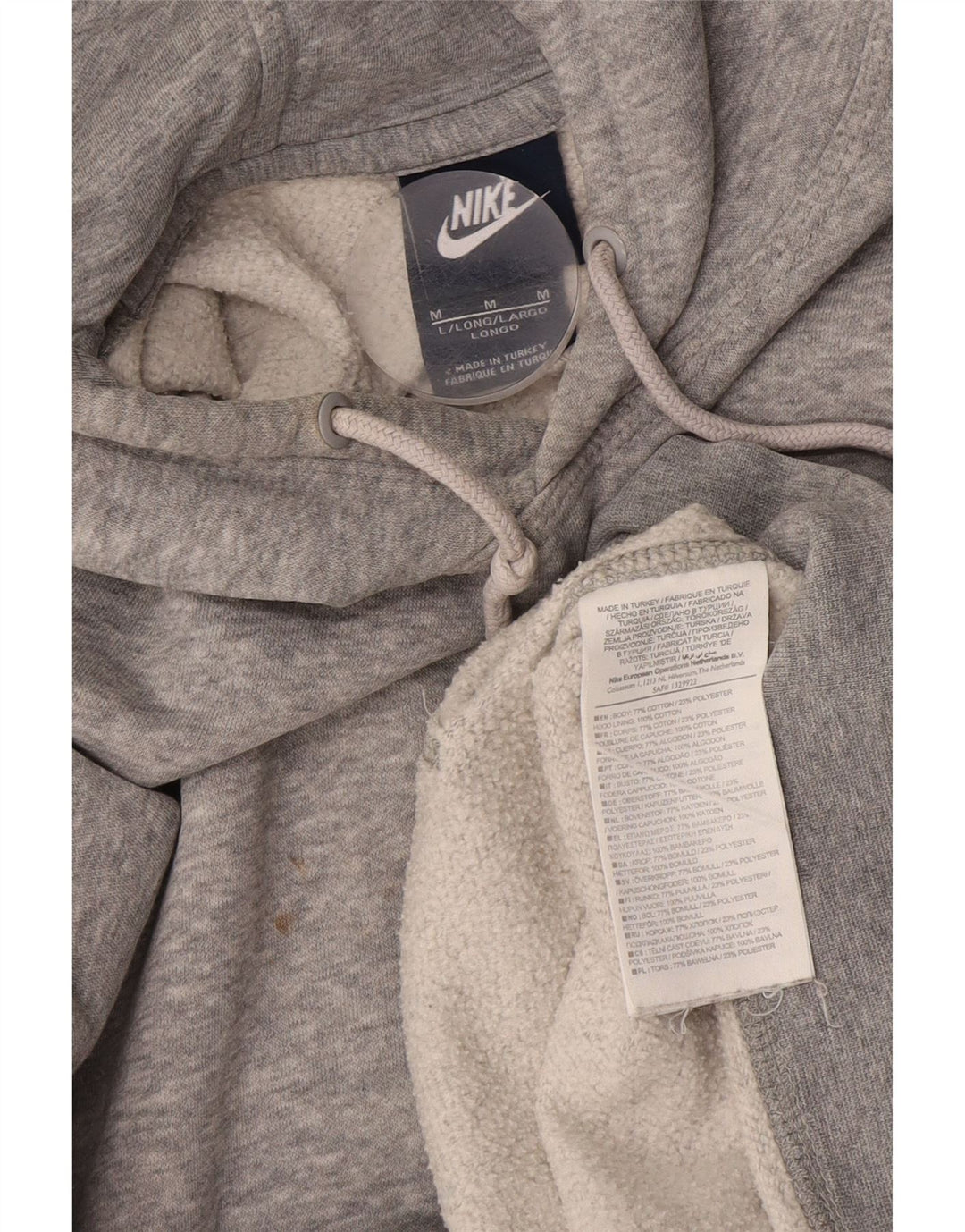 Męski sweter z kapturem Nike, średnioszary, bawełniany
