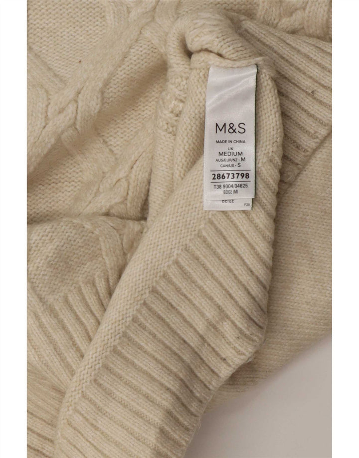 Marks & Spencer Damski podkoszulek z kamizelką UK 14, średni beżowy poliester
