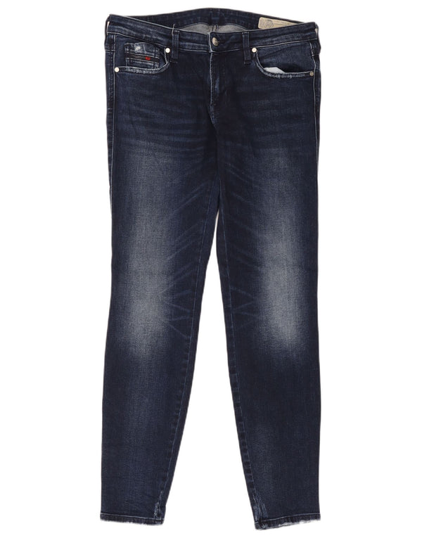 Damskie jeansy Diesel Gracey z niską talią, super cienkie, obcisłe W31 L32 granatowe