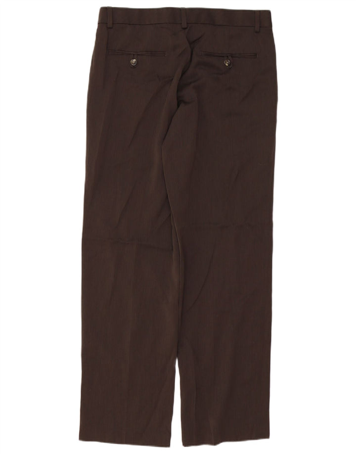Męskie proste spodnie chino IZOD W30 L30 brązowy poliester