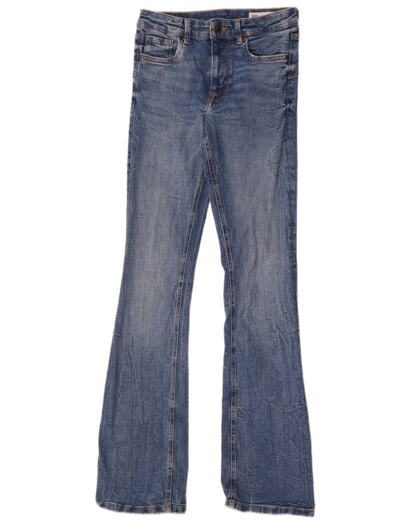 Damskie jeansy rozkloszowane Zara EU 36 XS W26 L34 Niebieskie