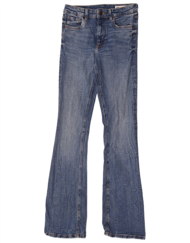 Damskie jeansy rozkloszowane Zara EU 36 XS W26 L34 Niebieskie