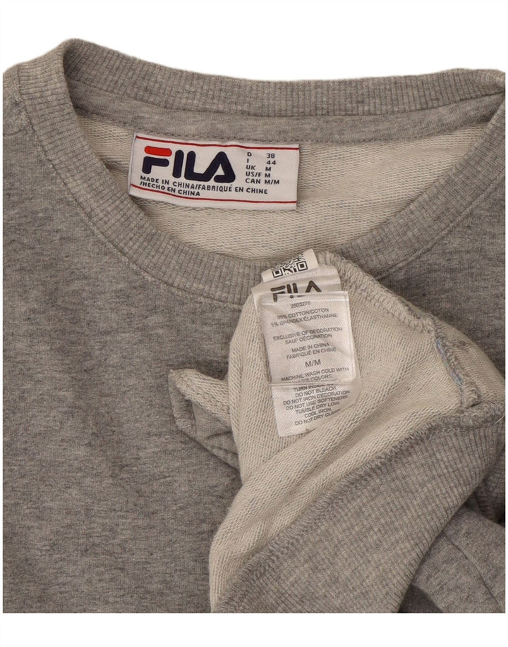 Bluza damska Fila Crop Jumper UK 14 Średnia szara bawełna