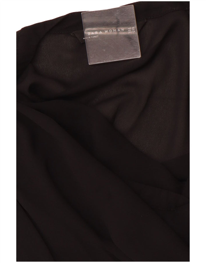 Damska bluzka z rękawem 3/4 ZARA UK 6 XS czarna