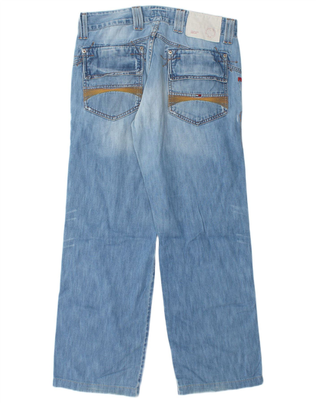 Damskie dżinsy Tommy Hilfiger w trudnej sytuacji W32 L30 Niebieska bawełna