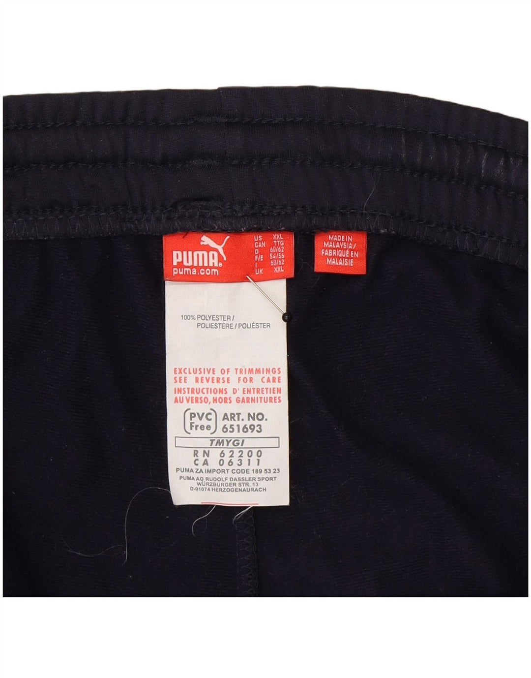 Męskie spodnie dresowe Puma 2XL Granatowy poliester