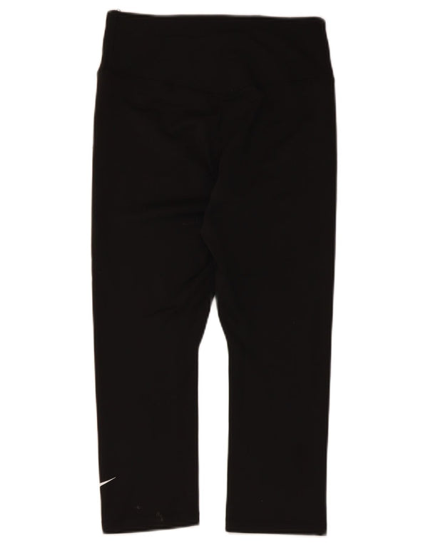 Damskie legginsy Nike Dri Fit Capri UK 10, małe, czarne, poliestrowe