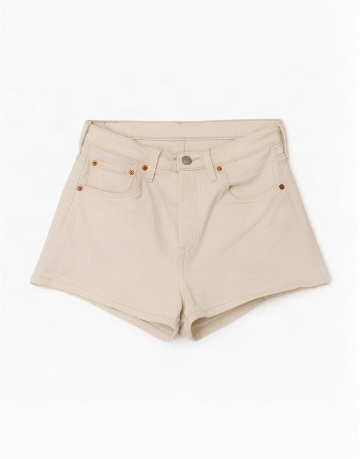 Damskie spodenki jeansowe Levi's 501, małe W27, biała bawełna