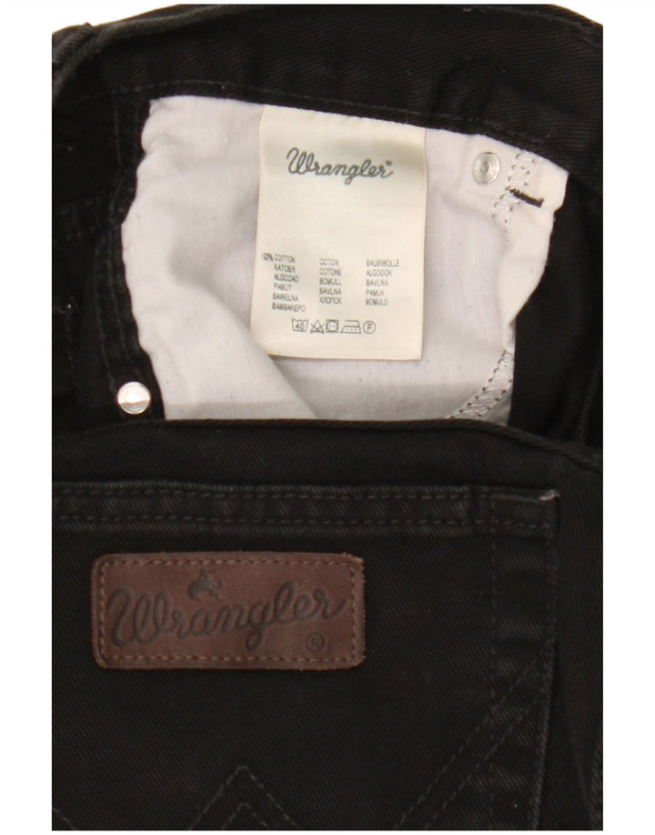 Damskie jeansy Wrangler Texas Straight W36 L30 Czarne bawełniane