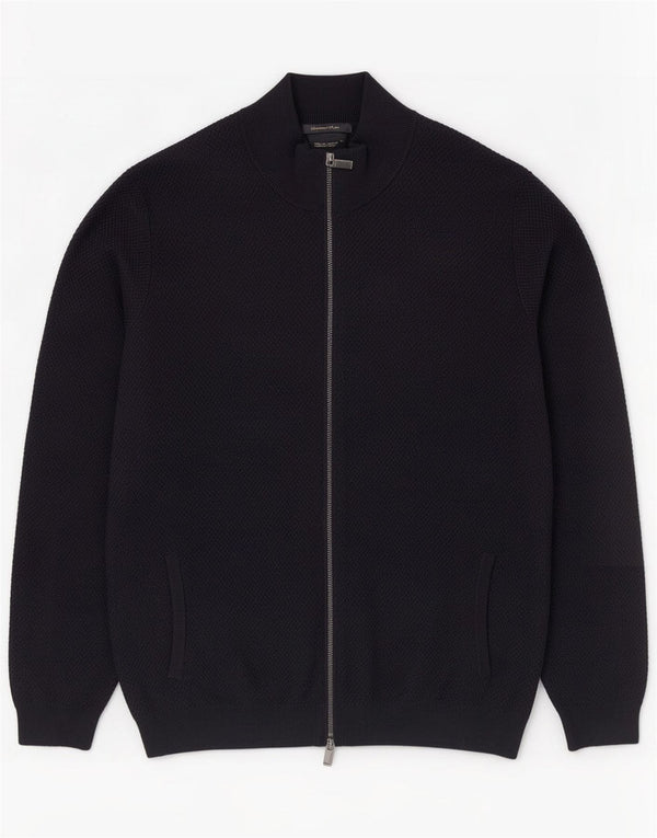 Męski sweter rozpinany Massimo Dutti XL granatowy bawełniany