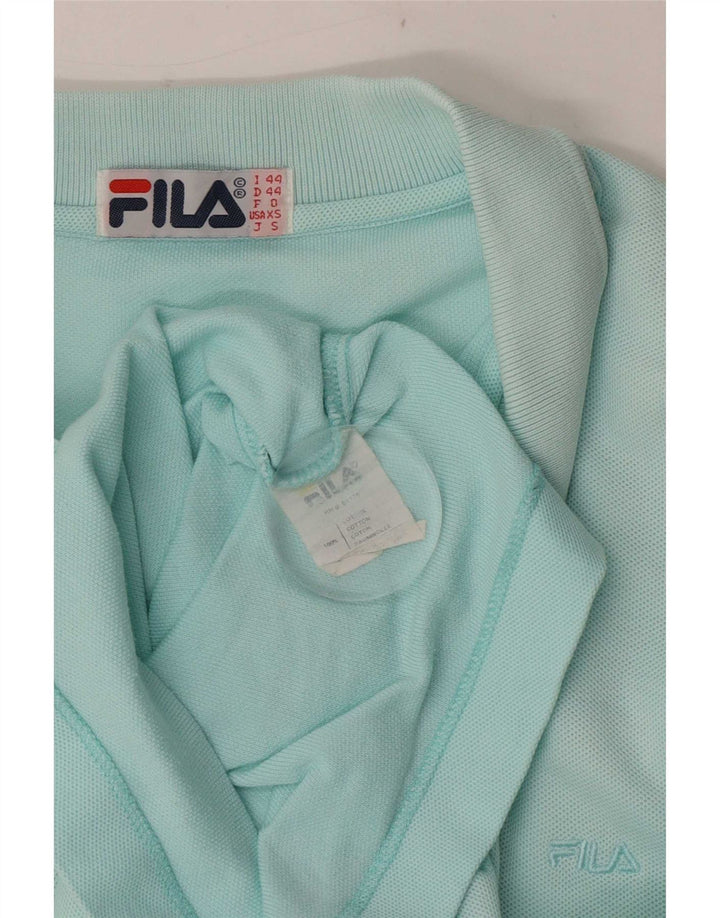 Męska koszulka polo Fila XS, turkusowa, bawełniana