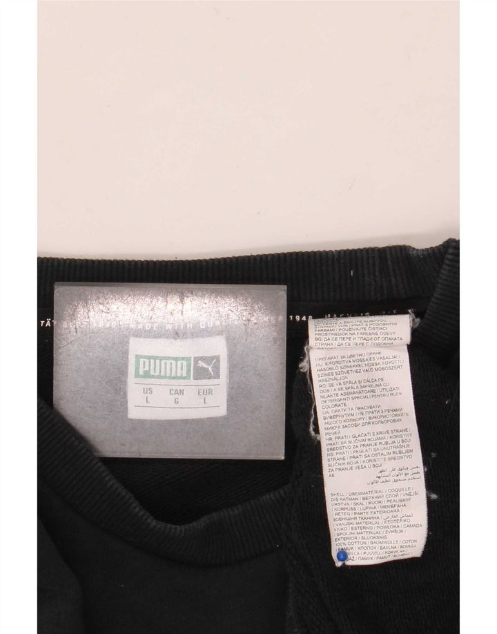 Męska bluza Puma Sweter, duża, czarna, bawełniana