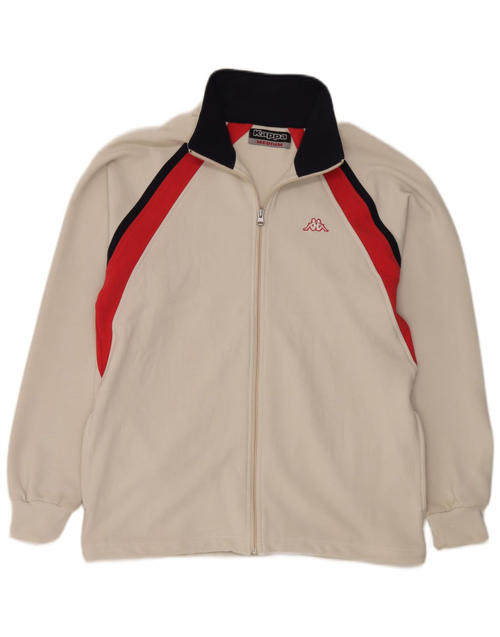 Męska kurtka dresowa Kappa, średnia biała bawełna