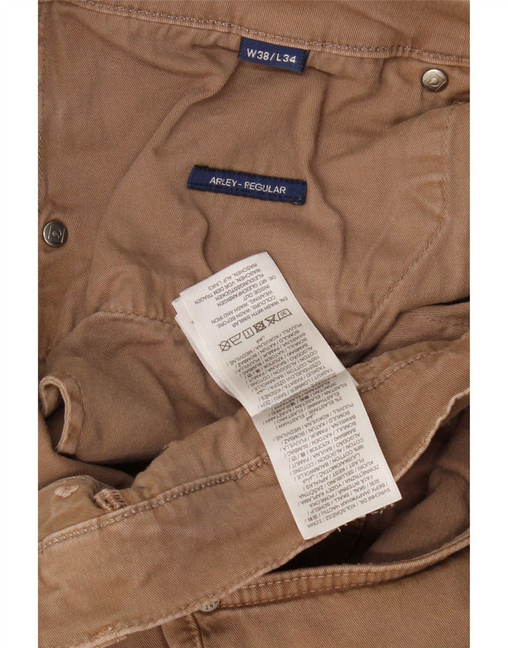 Męskie spodnie codzienne o regularnym kroju GANT W38 L34 Brązowa bawełna