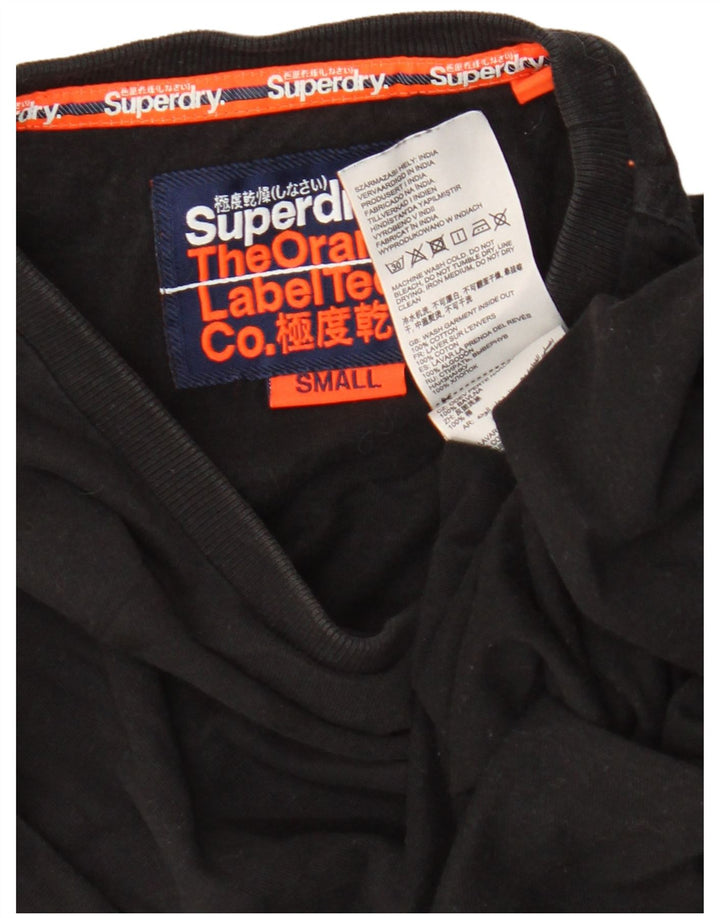 T-shirt męski Superdry, mały, czarny, bawełniany