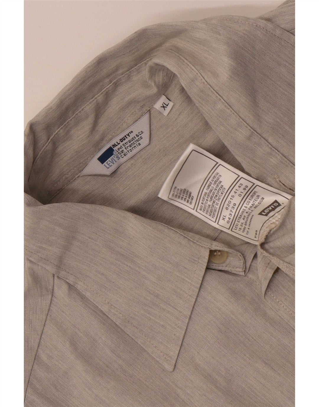 Koszula męska z krótkim rękawem Levi's XL, szara, bawełniana