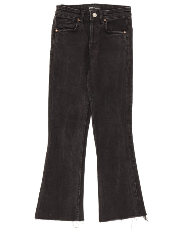 Damskie jeansy rozkloszowane Zara EU 36 XS W26 L26 Czarna bawełna