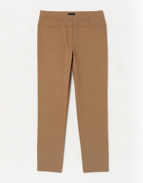 Damskie proste spodnie chino Escada EU 40 Medium W30 L28 Beżowa bawełna