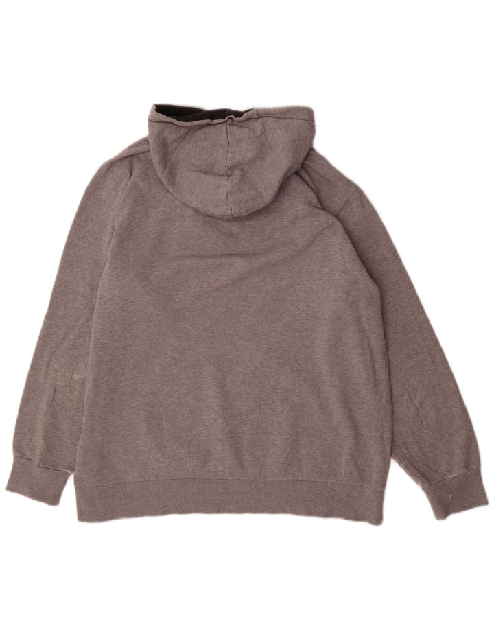 Męski sweter z kapturem Reebok z grafiką, duży, szary, bawełniany