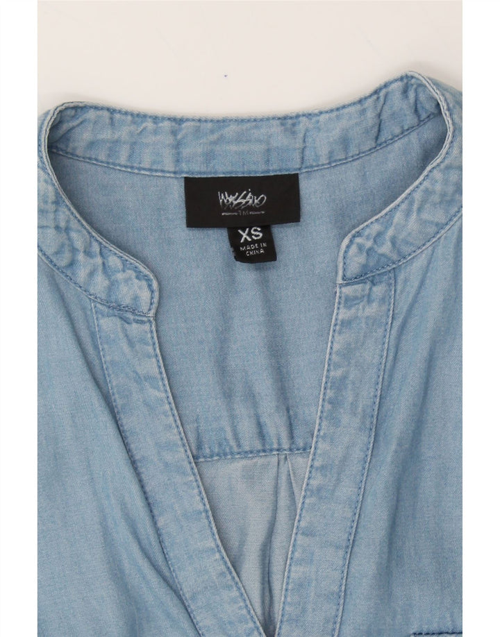 MOSSIMO Womens Denim Sleeveless Playsuit UK 6 XS  Blue Lyocell Vintage Mossimo and Second-Hand Mossimo from Messina Hembry 