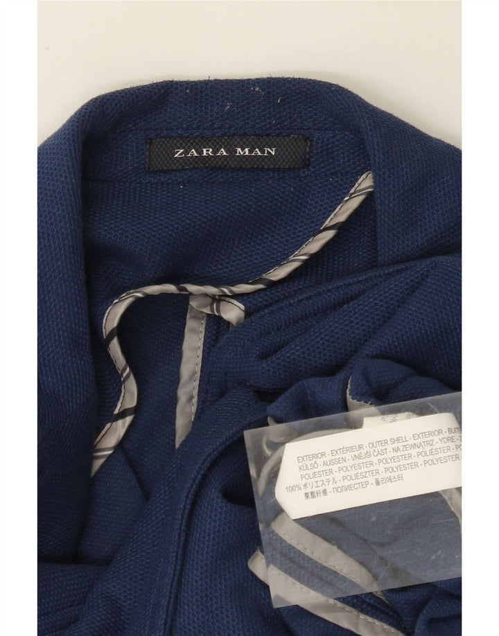 Zara Męska marynarka zapinana na 2 guziki UK 34 XS Granatowy poliester