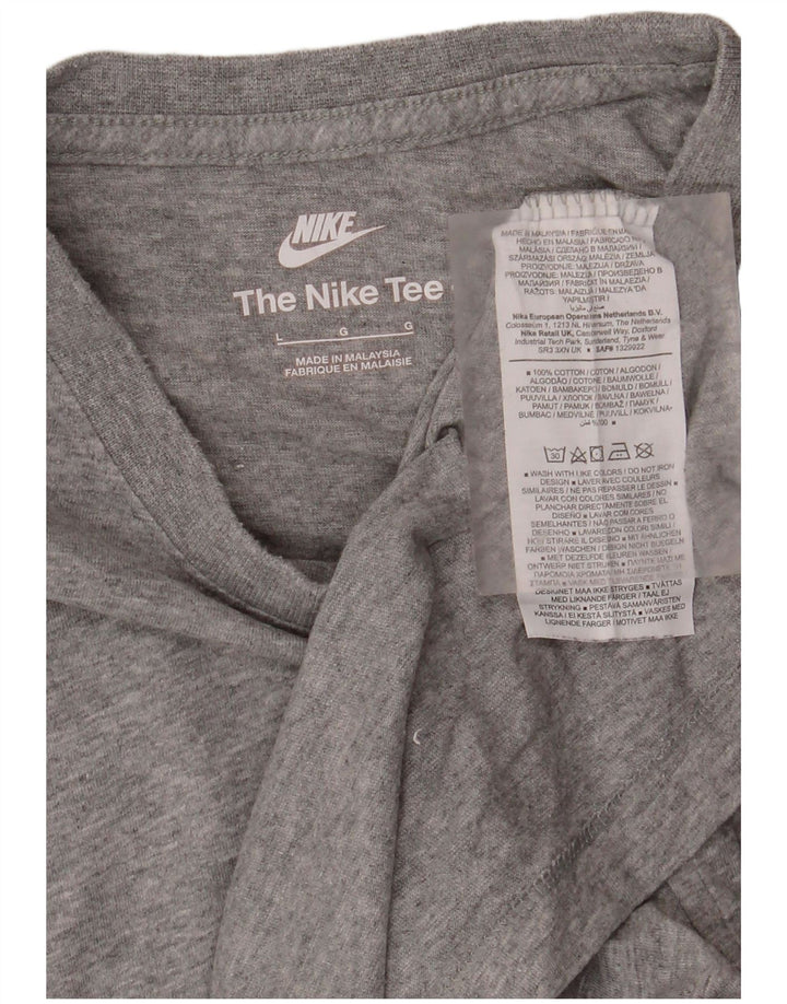 Męski T-shirt NIKE, duży, szary, bawełniany