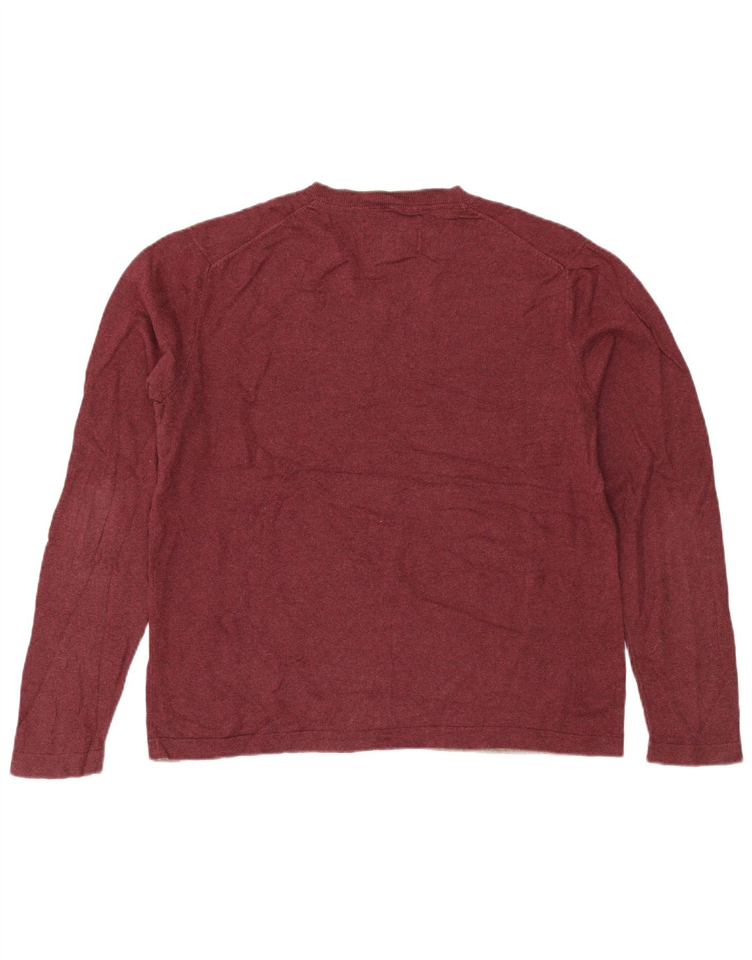 Męski sweter Eddie Bauer z dekoltem w kształcie litery V, średniej wielkości bordowy bawełniany
