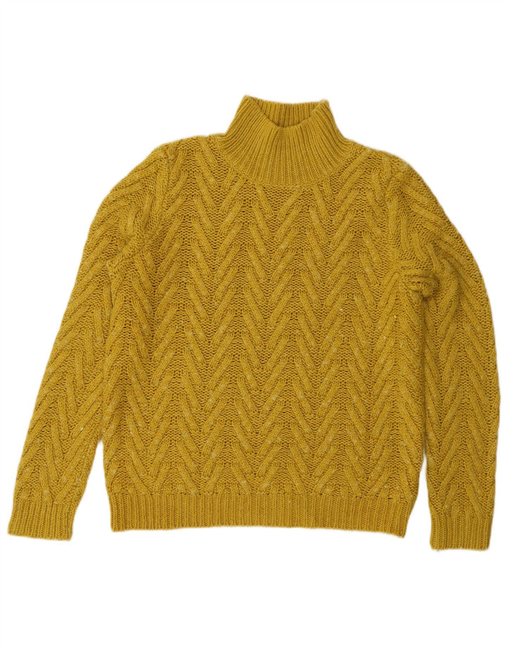Marks & Spencer Damski sweter z golfem UK 12, średni żółty