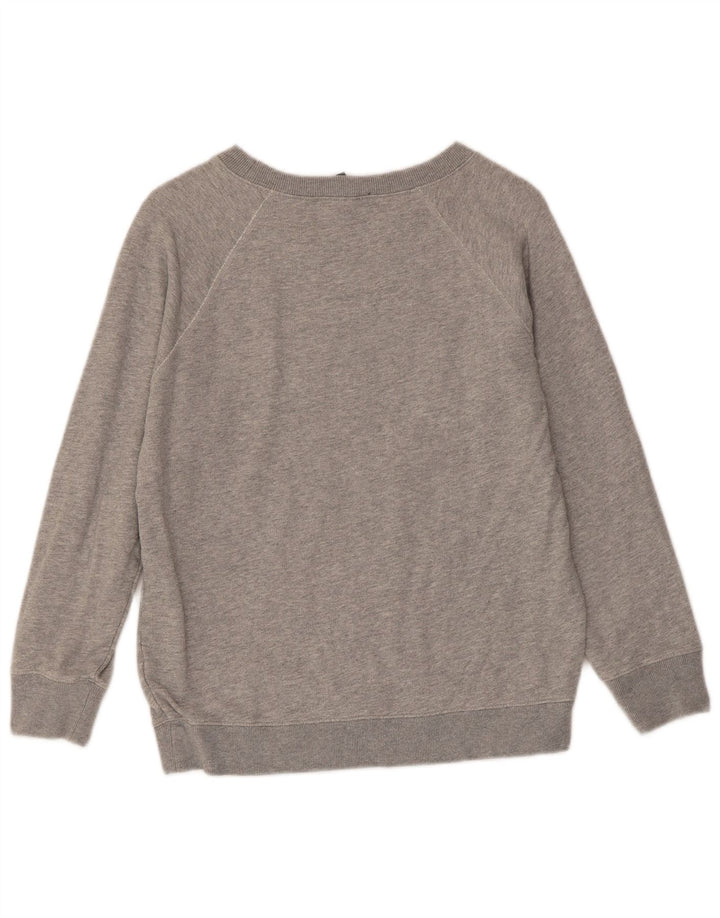 Damska bluza z grafiką J. CREW, UK 10, mała, szara, bawełniana