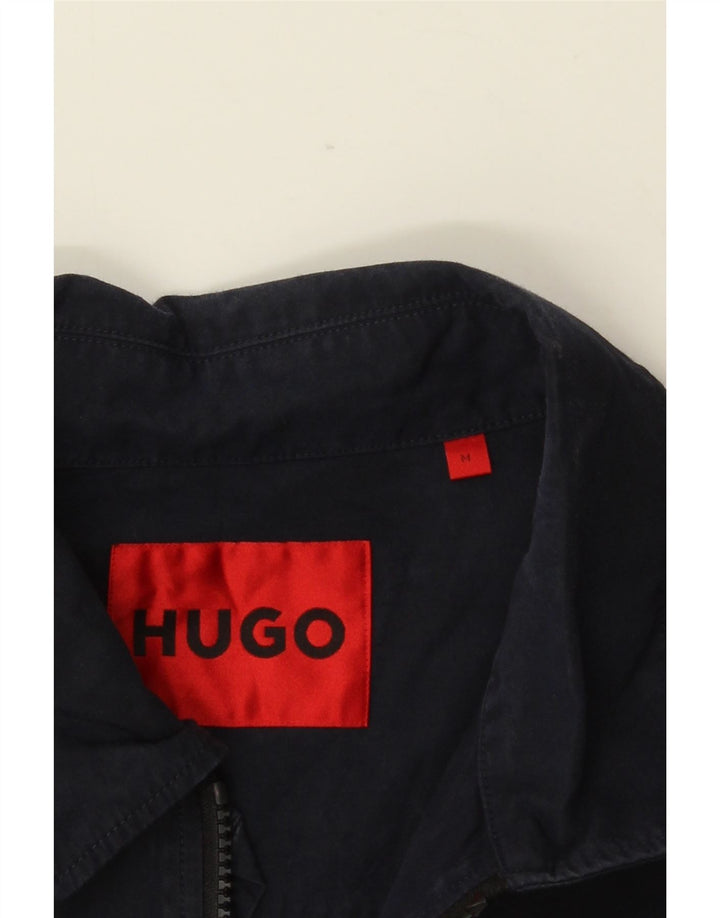 Męska kurtka bomberka HUGO BOSS UK 38, średnia, granatowa, bawełniana