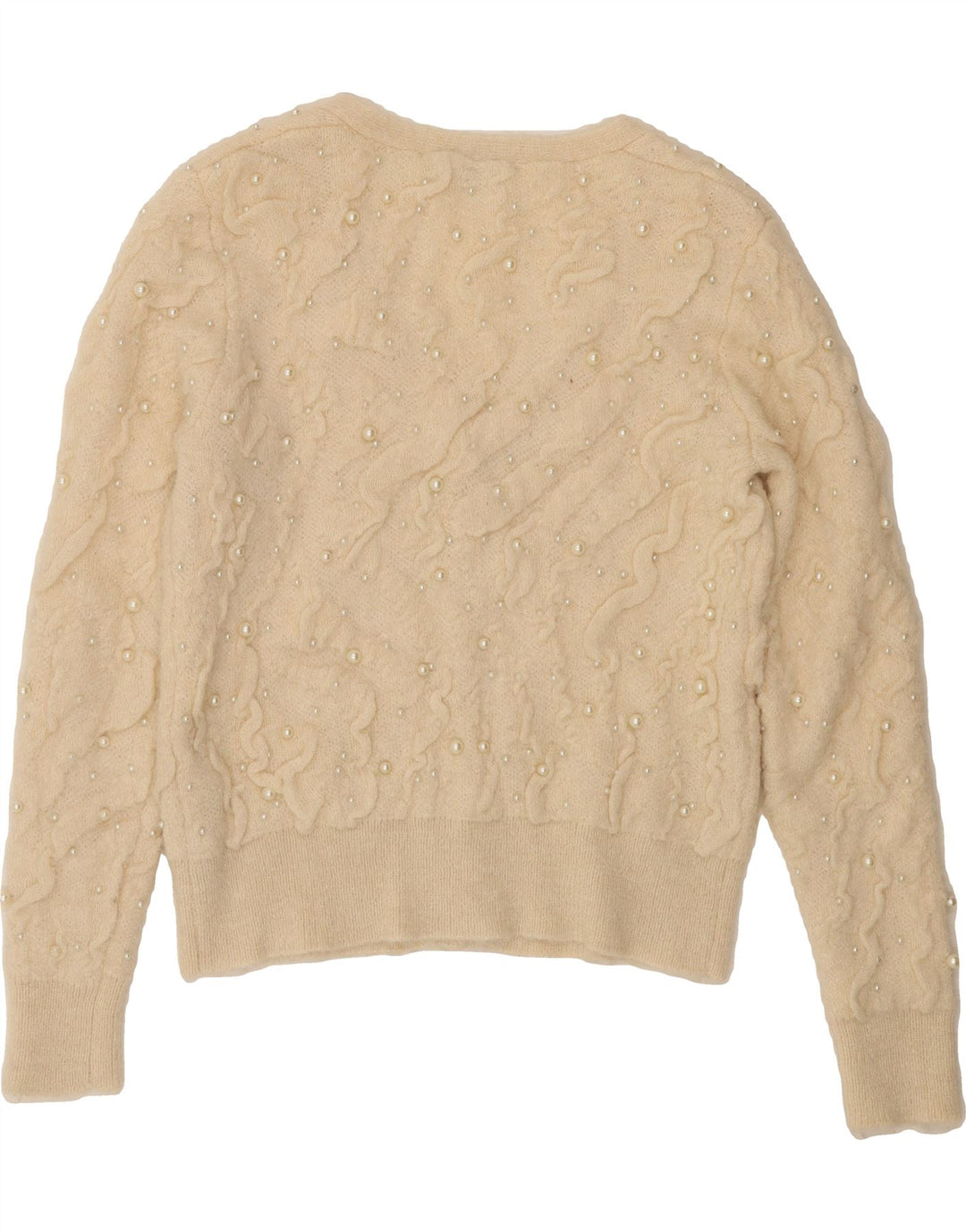 ZARA Womens Cardigan Sweater UK 12 Medium Beige Polyester Vintage Zara and Second-Hand Zara from Messina Hembry 