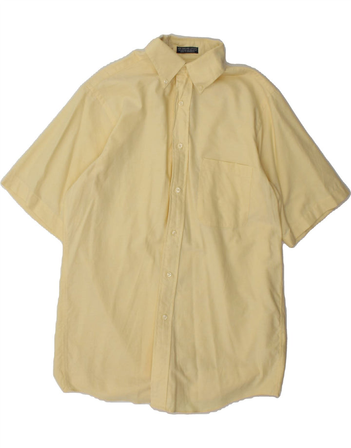 IZOD Mens Short Sleeve Shirt Size 15 1/2 Medium Yellow Cotton Vintage Izod and Second-Hand Izod from Messina Hembry 
