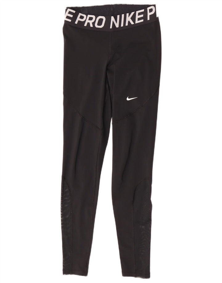 Damskie legginsy Nike Dri Fit Graphic UK 14, średnie czarne
